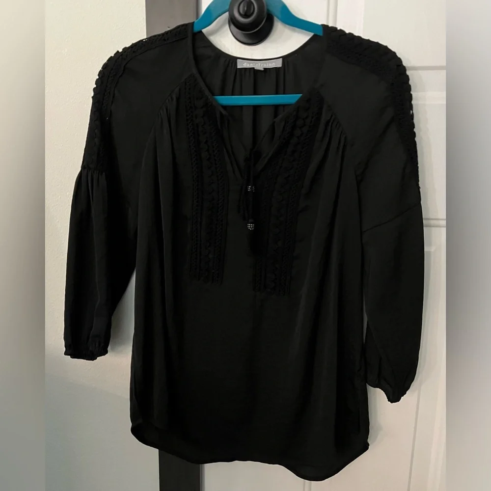 Daniel rainn black boho top women’s M - Picture 3 of 6